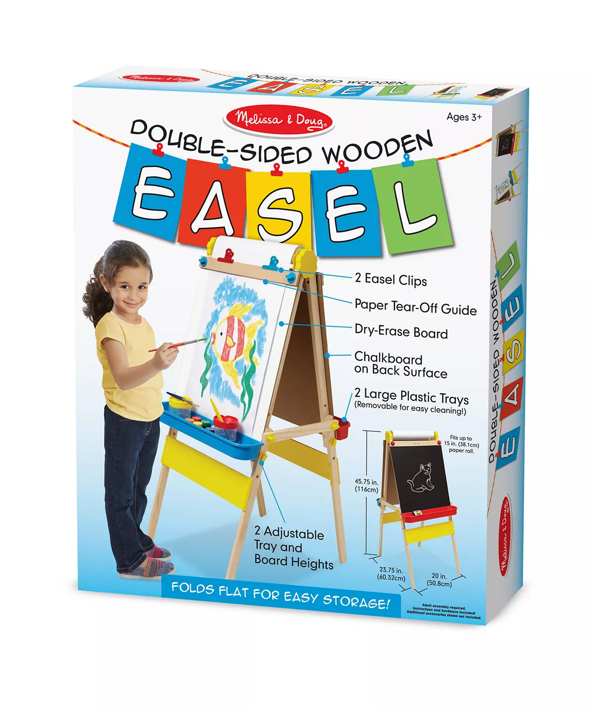 Double-Sided Wooden Art Easel