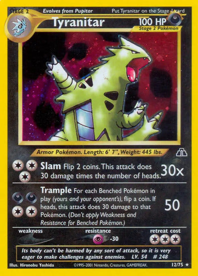 Tyranitar (12) 12/75 Unlimited Neo Discovery