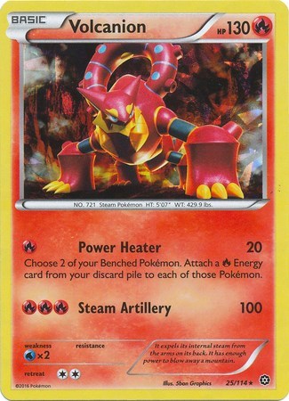 PR: Volcanion - 25/114 (Cracked Ice Holo) (Holofoil)