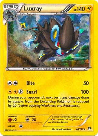 PR: Luxray - 46/122 (Cracked Ice Holo) (Holofoil)