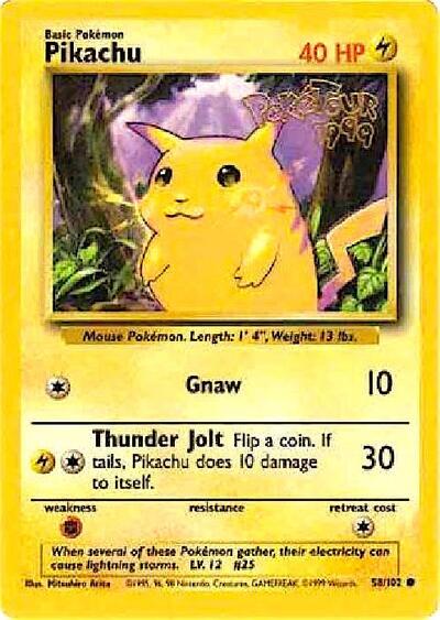 MCAP: Pikachu - 58/102 (PokeTour 1999)