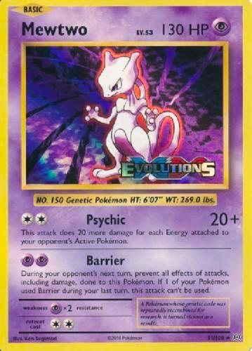 PR: Mewtwo (XY Evolutions Prerelease) (Holofoil)