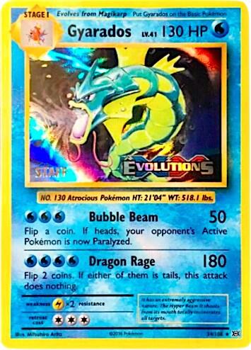 PR: Gyarados - 34/108 (Prerelease) [Staff] (Holofoil)