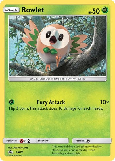 SMP: Rowlet - SM01 (Holofoil)