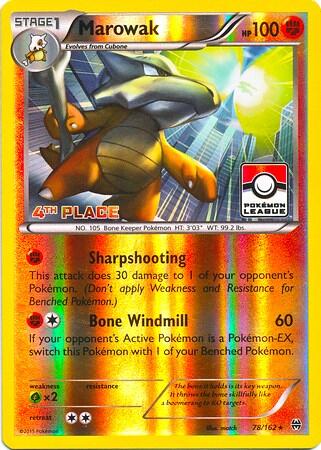 PR: Marowak - 78/162 (Pokemon League) [4th Place] (Reverse Holofoil)