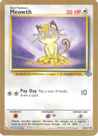 MCAP: Meowth - 56/64 (Gold Bordered Promo)