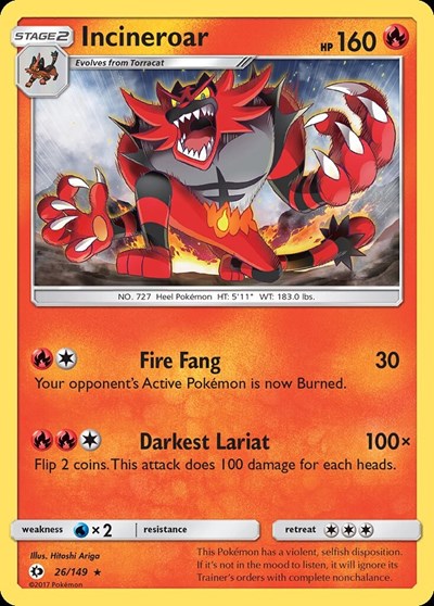 SM01: Incineroar (Reverse Holofoil)