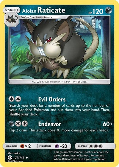 SM01: Alolan Raticate (Reverse Holofoil)