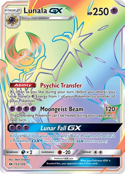 SM01: Lunala GX (Secret) (Holofoil)