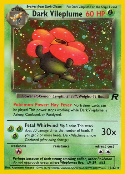 Dark Vileplume (13) 13/82 Unlimited Team Rocket