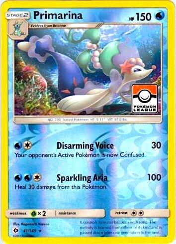PR: Primarina - 41/149 (Pokemon League) (Reverse Holofoil)