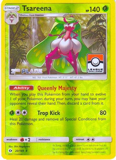 PR: Tsareena - 20/149 (League Challenge) [2nd Place] (Reverse Holofoil)
