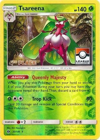 PR: Tsareena - 20/149 (League Challenge) [4th Place] (Reverse Holofoil)