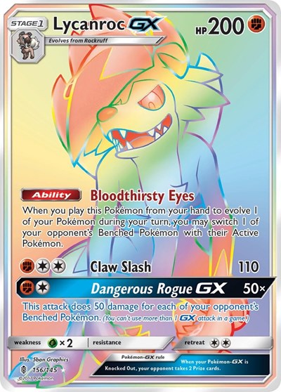 SM02: Lycanroc GX (Secret) (Holofoil)