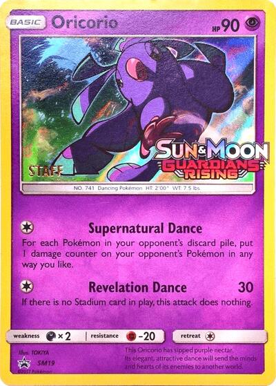 SMP: Oricorio - SM19 (Prerelease) [Staff] (Holofoil)