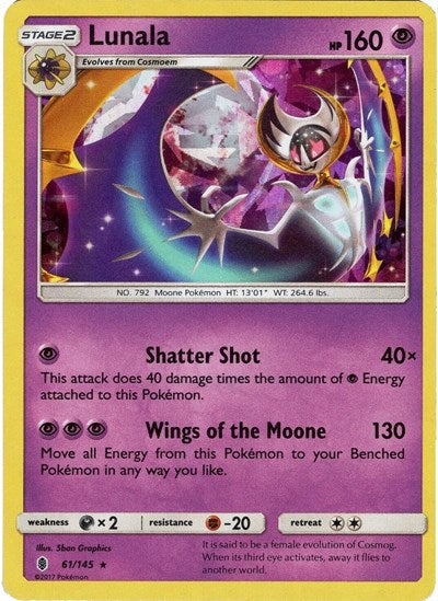 PR: Lunala - 61/145 (Cracked Ice Holo) (Holofoil)