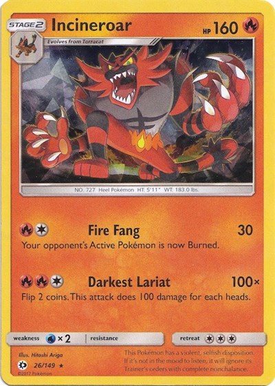PR: Incineroar - 026/149 (Cracked Ice Holo) (Holofoil)