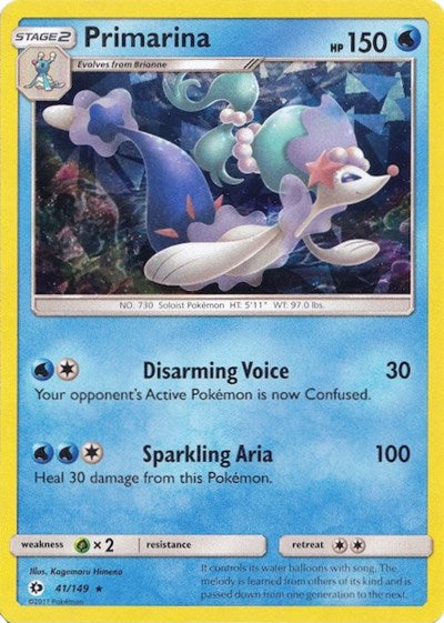 PR: Primarina - 041/149 (Cracked Ice Holo) (Holofoil)