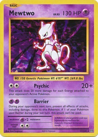 PR: Mewtwo - 51/108 (Cracked Ice Holo) (Holofoil)