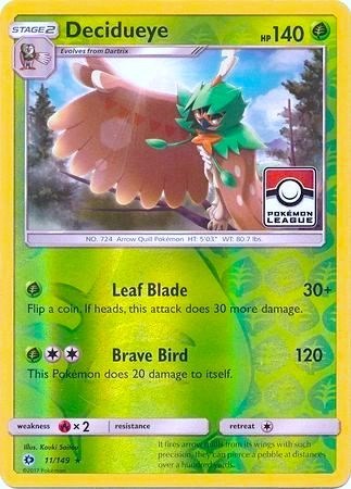 PR: Decidueye - 11/149 (Pokemon League) (Reverse Holofoil)