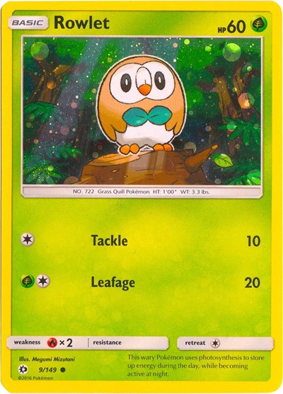 MCAP: Rowlet - 9/149 (Cosmos Holo) (Holofoil)