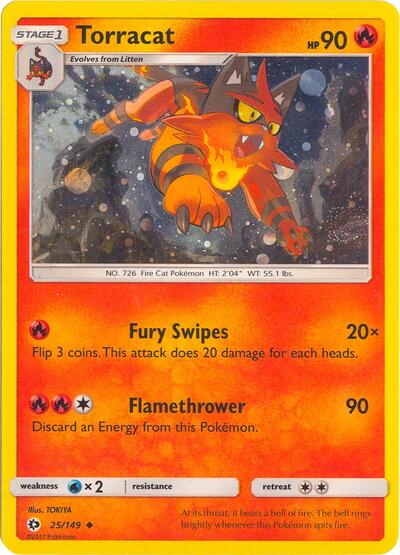 PR: Torracat - 25/149 (Cosmos Holo) (Holofoil)