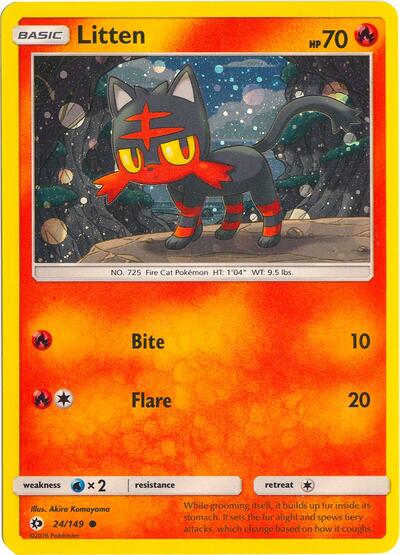 MCAP: Litten - 24/149 (Cosmos Holo) (Holofoil)