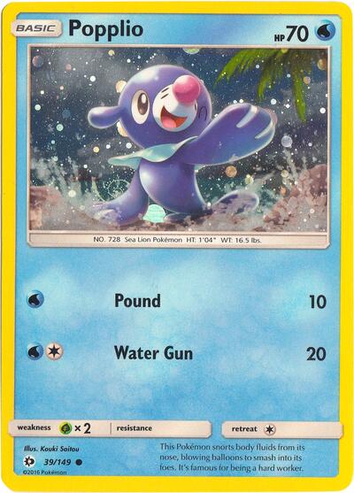 MCAP: Popplio - 39/149 (Cosmos Holo) (Holofoil)