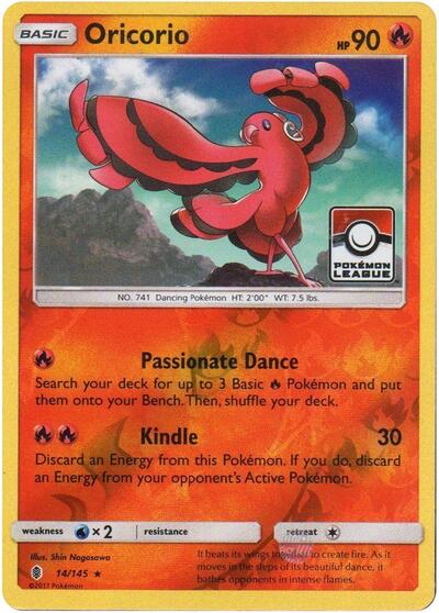 PR: Oricorio - 14/145 (Pokemon League) (Reverse Holofoil)
