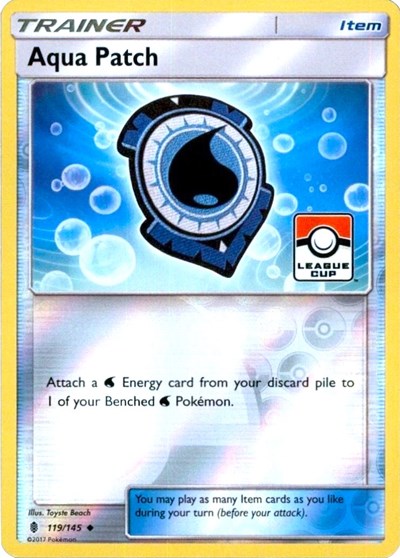 PR: Aqua Patch - 119/145 (League Cup) (Reverse Holofoil)