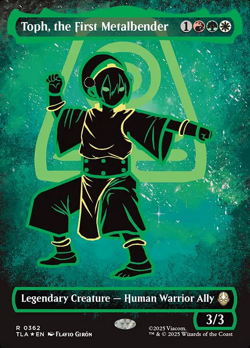 TLA: Toph, the First Metalbender (Borderless) (Neon Ink Foil)