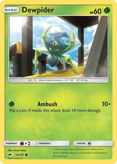 SM03: Dewpider (Reverse Holofoil)