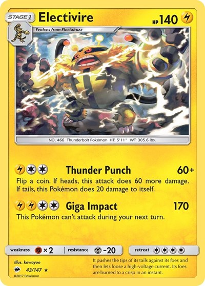SM03: Electivire (Reverse Holofoil)