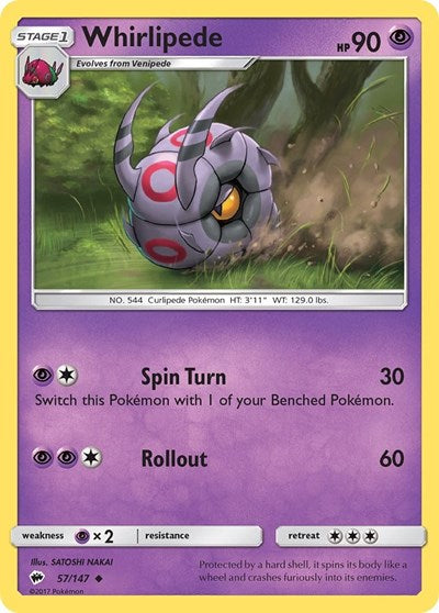 SM03: Whirlipede (Reverse Holofoil)