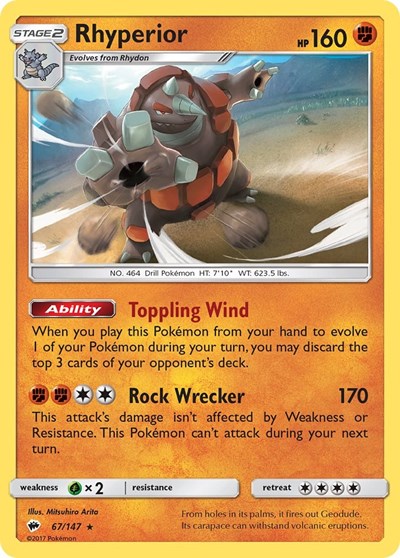 SM03: Rhyperior (Reverse Holofoil)