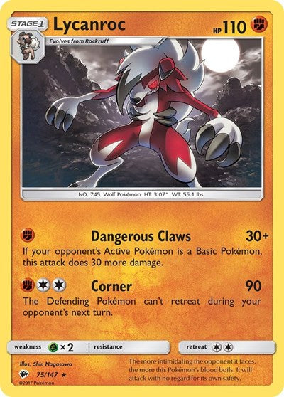 SM03: Lycanroc (75) (Holofoil)