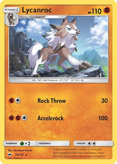 SM03: Lycanroc (76) (Reverse Holofoil)