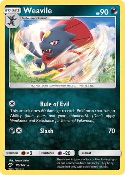 SM03: Weavile (Reverse Holofoil)