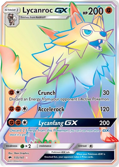 SM03: Lycanroc GX (Secret) (Holofoil)