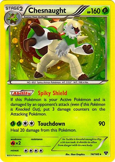 BLE: Chesnaught - 14/146 (Cosmos Holo) (Holofoil)