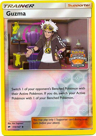 PR: Guzma - 115/147 (Regional Championships) (Reverse Holofoil)