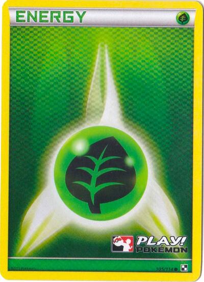 PR: Grass Energy - 105/114 (Play! Pokemon) (Holofoil)