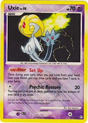 PR: Uxie - 43/146 (League Promo) (Reverse Holofoil)