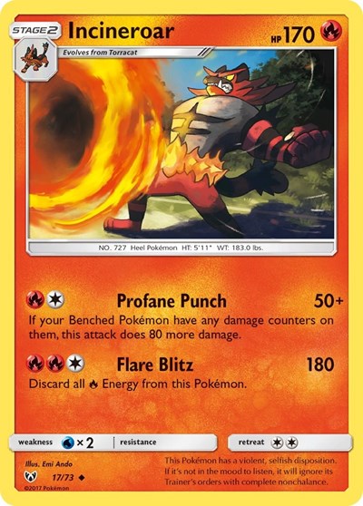 SHL: Incineroar (Reverse Holofoil)