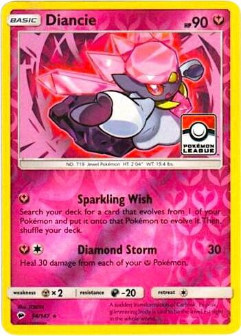 PR: Diancie - 94/147 (Pokemon League) (Reverse Holofoil)