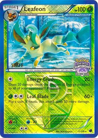PR: Leafeon - 11/116 (State Championships) [Staff] (Reverse Holofoil)