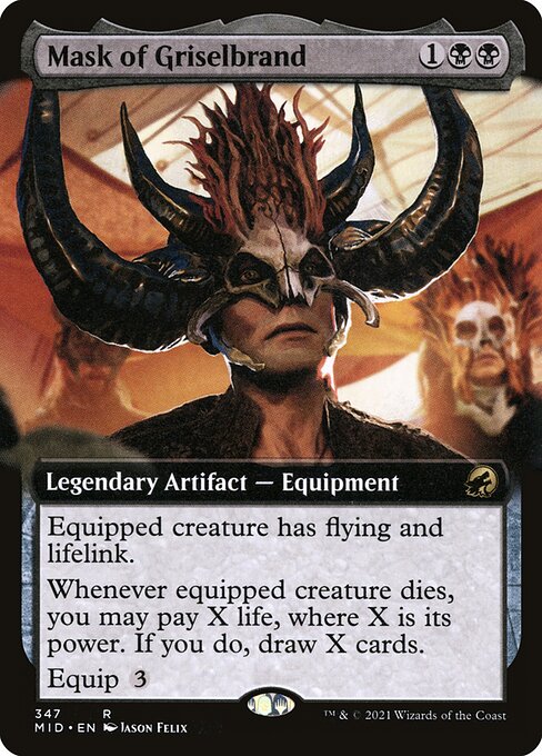 MID: Mask of Griselbrand (Extended Art) (Foil)