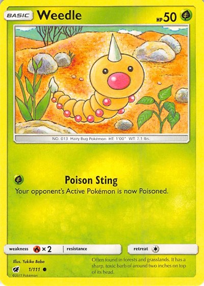 SM04: Weedle (Reverse Holofoil)