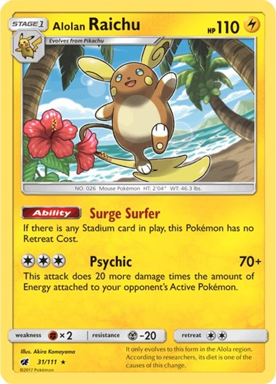 SM04: Alolan Raichu (Reverse Holofoil)