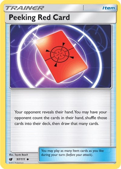 SM04: Peeking Red Card (Reverse Holofoil)